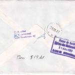 BRD - 4x80 Pfg. Verkehrserziehung R-Brief/FDC n. SCHWEDEN ESST Bonn 14.7.1983