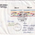 BRD - 2x60 Pfg. IAA Frankfurt Brief/FDC n. FINNLAND ESST Bonn - Turku 14.7.1983