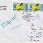 BRD - 2x60 Pfg. Gartenbauausstellung Brief/FDC n. NORWEGEN ESST Bonn 12.4.1983