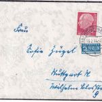 BRD - 20 Pfg. Heuss Trauerbrief Horb (Neckar) - Stuttgart 13.2.54
