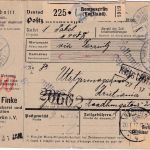 DR - 2x60+20 Pfg. Germania Paketkarte n. NORWEGEN Rempesgrün (Vogtland) 1917