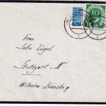 BRD - 10+10 Pfg Posthorn/Heuss I Trauerbrief Bad Nauheim - Stuttgart 9.2.54