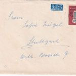 BRD - 20 Pfg. IFRABA Brief Frankfurt a/M 2 - Stuttgart 12.1.54