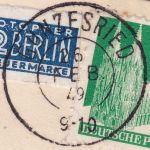 Bizone - Gunzesried 16. FEB 49 nachv. bayer. K2 Karte n. Stuttgart