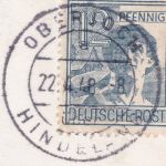 All.Bes. - Oberjoch ü. Hindelang Poststelle I Karte n. Stuttgart 22.4.48