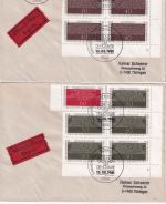 BRD - Grundgedanke Demokratie Satz/Formnummer 3 Eilbriefe/FDC ESST Bonn 13.8.81