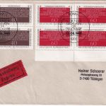 BRD - Grundgedanke Demokratie Satz/Formnummer 3 Eilbriefe/FDC ESST Bonn 13.8.81