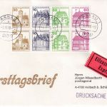 BRD - Burgen&Schlösser H-Blatt 28 Eil-Drucksache/FDC n ÖSTERREICH Passau 1.11.80