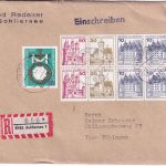 BRD - H-Blatt 26 Burgen&Schlösser u.a. Wertbrief Schliersee - Tübingen 1978