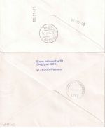 BRD - Burgen & Schlösser 5 Erg.werte (Bogenecken) 1982 2 Briefe/FDC m. ESST Bonn