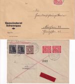 DR/All.Bes./BRD - Schwangau/Hohenschwangau 5 Heimatbelege ex 1932/77