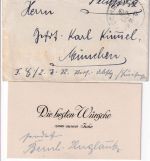 Bayern - Lechbruck 30. DEZ 17 K1 Feldpostbriefchen + Neujahrs-Glückwunsch