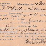 Bayern - 5 Pfg. Rauten Ganzsachenkarte m. Zudruck Memmingen - Heilbronn 1893