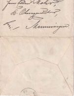 Bayern - 2x5 Pfg. Wappen Brief (innen Neuschwanstein-Illustration) 1908