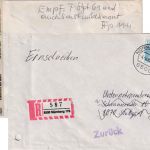 BRD - 280 Pfg. B&S Einschreibebrief Nürnberg - Stuttgart 1984 Amtlich geöffnet