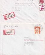 BRD - Sindelfingen 5 Heimatbelege/Einschreibebriefe ex 1967/1981
