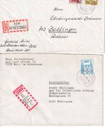 BRD - Weil im Schönbuch 2 Heimatbelege/Einschreibebriefe 1968/1984