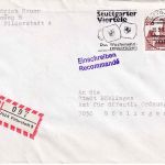 BRD - Aidlingen 3 Heimatbelege/2 Einschreibebriefe + Nachportobrief 1974/1982