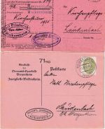 Württemberg/DR - Weikersheim 6 Heimatbelege/Briefe-Karten ex 1866/1932