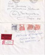 BRD - Bad Mergentheim 2 Heimatbelege/eil-R-Brief + Normalbrief 1971/1987