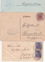 Württemberg/DR/BRD - Creglingen 5 Heimatbelege 1911/1978
