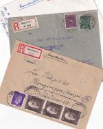 DR/BRD - Mannheim 3 3 Orts/Einschreibebriefe ex 1922/1963