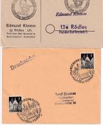 All.Bes./BRD - Hockenheim 3 Belege mit SST/Werbestpl. ex 1948/1958