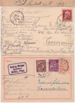 Bayern/DR/FZ/BRD - Kusel 8 Heimatbelege (Landpost, Einschreiben etc.) ex 1901/76