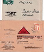 Bayern/DR/FZ/BRD - Kusel 8 Heimatbelege (Landpost, Einschreiben etc.) ex 1901/76