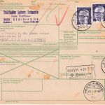 BRD - 3x2 DM Heinemann Paketkarte i.d. SCHWEIZ Steinhude - Zürich 1972
