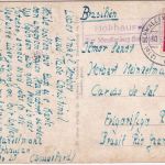 BRD - Holthausen ü. Schmallenberg Landpost-Ra2 Karte n. BRASILIEN 1953