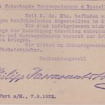 DR - Frankfurt a/M. 8.8.22 50 Pfg. PFS Drucksachenkarte n. Rudolstadt - Text !!
