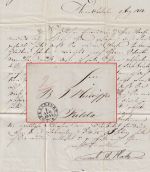 Th&T- Frankfurt 1. AUG. 1844 K2 2 Kr. Portobrief n. Fulda mit Inhalt