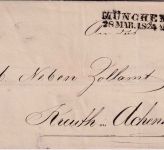 Bayern - 6 Kr. Quadrat braun Brief (2.Gew.st.) gMR 217 L2 München - Kreuth 1854