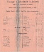 Bayern - 1 Kr Wappen gez. Drucksache/Faltbrief München ca. 1872/73 Retourvermerk