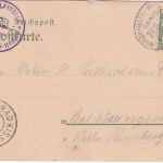 DR - Posthilfstelle Dreiannen-Hohne Karte Bahnpost Nordhausen - Wernigerode 1902