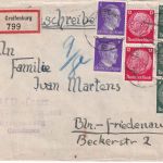 DR - KLV-Lager DJH-Kreuzberghaus L4 Einschreibebrief Greifenberg - Berlin 1941