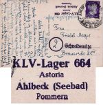 DR - KLV-Lager 644 Astoria Ahlbeck (Seebad) Pommern L4 Karte n Schneidemühl 1944