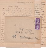 DR - Braunschweig 11.4.44 Brief mit Inhalt (Text !!) an RAD n. Rensburg