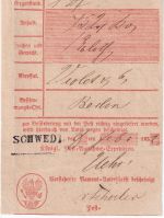 Preussen - Schwedt apt. Vorphila-Ra2 Postaufgabeschein 1852
