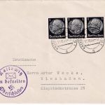 DR - 3x1 Pfg. Hindenburg Drucksachenbrief Kattowitz - Wiesbaden 11.12.39