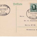DR - Kraftkurspost Versuchsfahrt 4 Berlin-Stettin Karte 15.5.36 n. Berlin