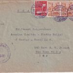 All.Bes. - 3x24+8 Pfg. Arbeiter Zensurbrief n. USA Burhave - New York 23.9.47