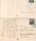 DR - Hüllhorst ü. Löhne (Westf.) Poststelle I u.a. 2 Karten 1934