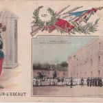 Frankreich - Condé-sur-l’Escaut/127. Reg. Infanterie Passepartout-AK ca. 1910