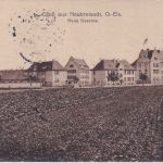 Elsass - Neubreisach Neue Kaserne sw-AK gelaufen 1916