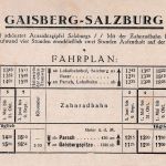 Österreich - Salzburg Gaisbergbahn sw-AK/Werbekarte m. Fahrplan ca. 1910/20