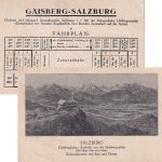 Österreich - Salzburg Gaisbergbahn sw-AK/Werbekarte m. Fahrplan ca. 1910/20