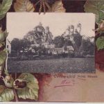 Bayern - Tüchersfeld Ortsansicht farb. Haselnuss-Passepartout-AK ca. 1905