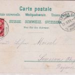 Schweiz - Zürich farb. Mehrbildlitho (Theater, Polytechnikum etc.) gelaufen 1899